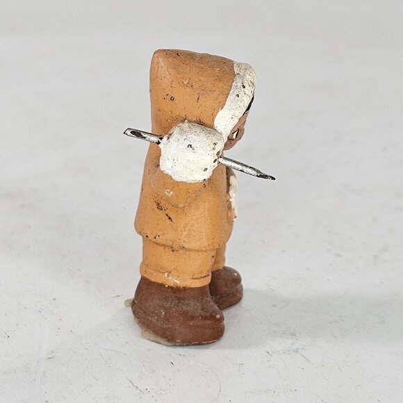 Vintage Spanish Mud People Eskimo Figurine Terracotta - Picture 3 of 6